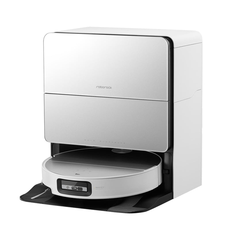 Roborock - Saros 10 Ultra Thin Self-Lifting Robot Vacuum and Mop  22000 Pa Suction Hyper Force and Multi-Fuction Dock - White