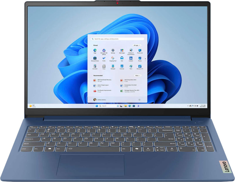 Lenovo - IdeaPad Slim 3i 15.6" Full HD Laptop - Intel Processor N150 2024- 8GB Memory - 128GB UFS - Abyss Blue