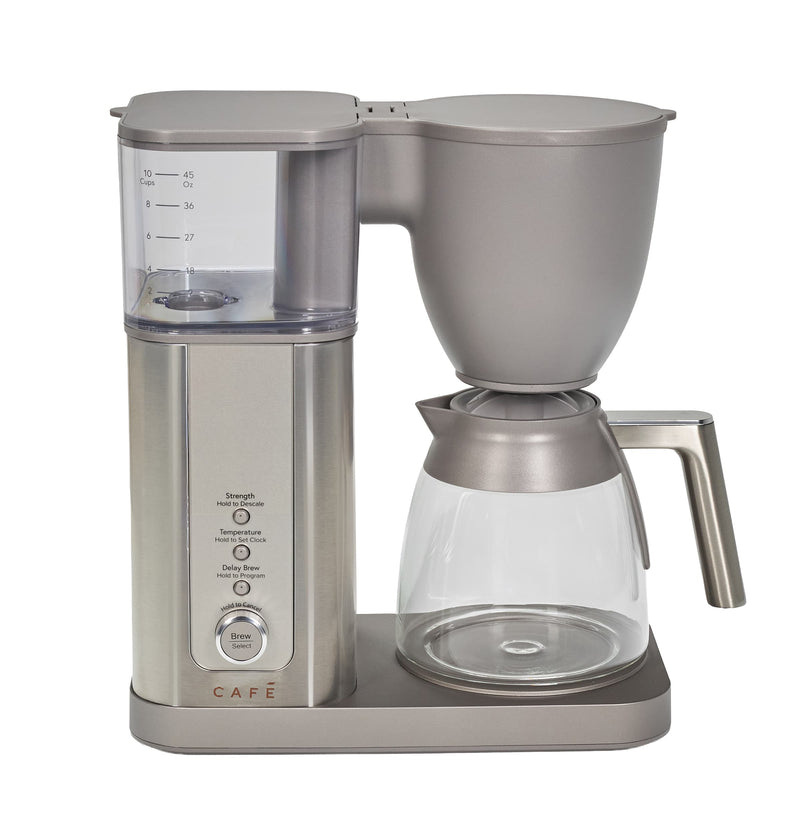 Caf - Specialty Smart 10-Cup and Single Serve Coffee Maker with Glass Carafe - Stainless Steel