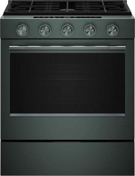 KitchenAid - 5.0 Cu. Ft. Slide-In Gas True Convection Range with  Self Clean Steam Clean and 2-in-1 Burner - Juniper