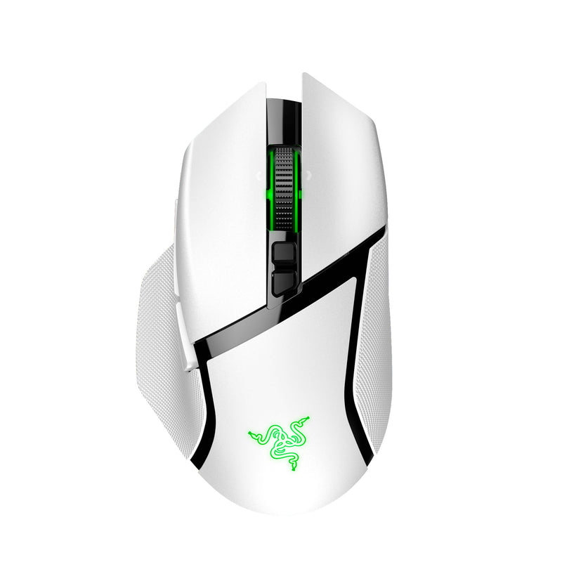 Razer - Basilisk V3 Pro Optical Gaming Mouse with HyperScroll Tilt Wheel - Wireless - White