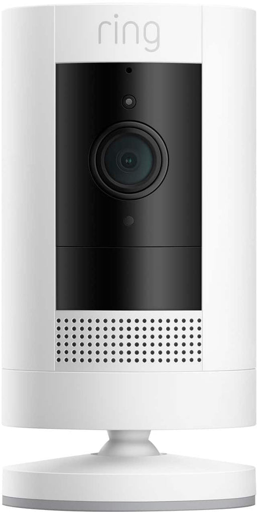 Ring - Outdoor Cam Plus Battery Wide-Angle 2K Video Low-Light Sight for full-color night vision Mount-anywhere versatility - White