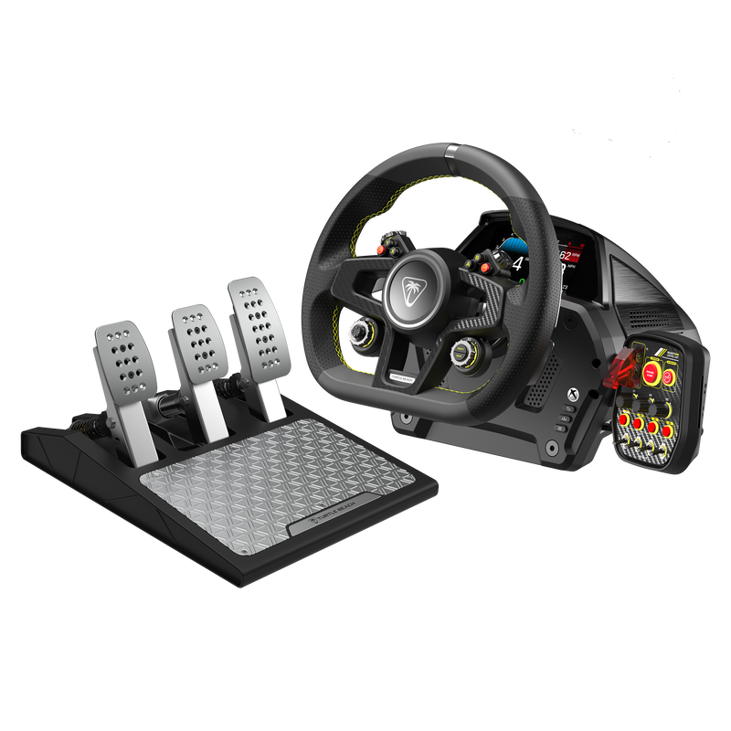 Turtle Beach - VelocityOne Race Wheel  Pedal System for Xbox Series XS Windows PCs  Force Feedback  Three Pedals - Black