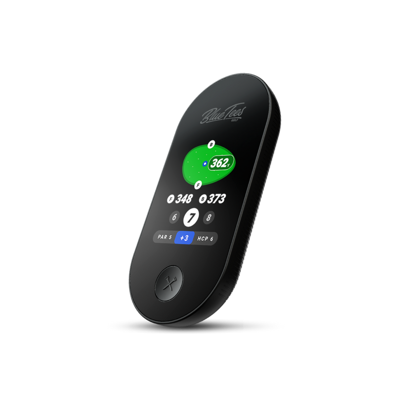 Blue Tees - Handheld Ringer Magnetic Golf GPS with Touchscreen 40000+ Courses Water Resistant  10+ Hr Battery - Black