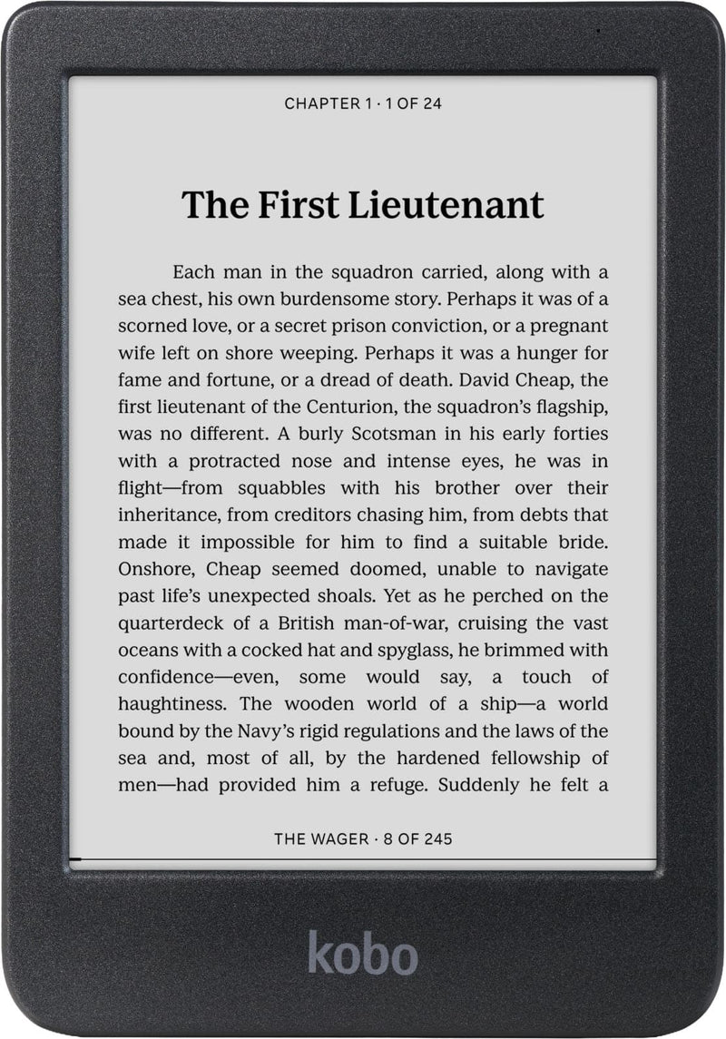 Kobo - Clara BW-eReader-6" Glare-Free Touchscreen with ComfortLight PRO-Dark Mode Option-Waterproof-16GB - 2024 - Black