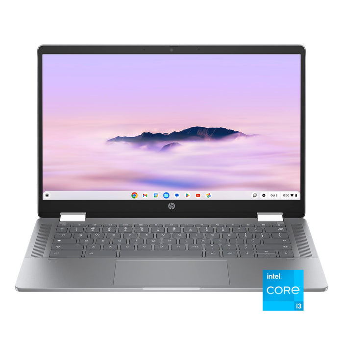 HP - 14" 2-in-1 Full HD Touch-Screen Chromebook Plus Laptop with Google AI - Intel Core i3 - 8GB Memory - 256GB UFS - Meteor Silver