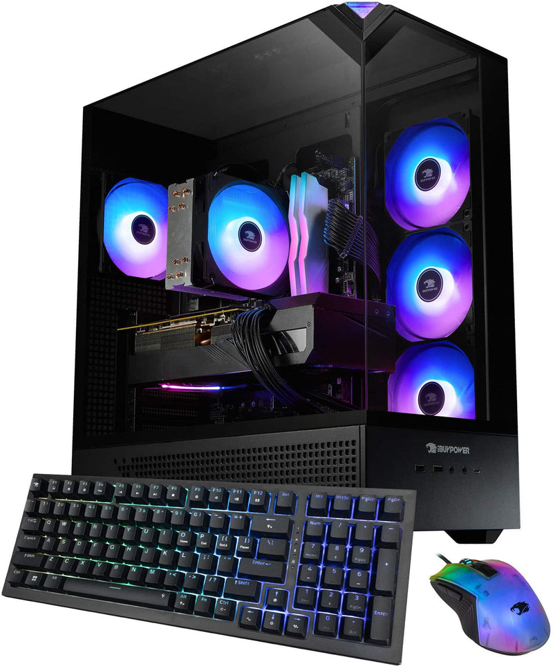iBUYPOWER - Element Gaming Desktop PC-Intel Core Ultra 7 265F NVIDIA GeForce RTX 5070 12GB 32GB DDR5 RGB2TB SSD - Black