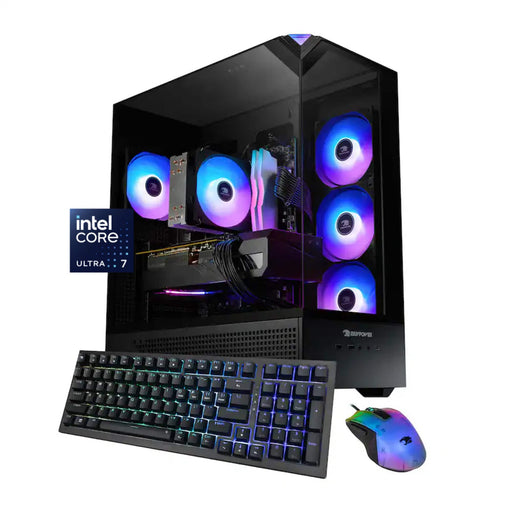 iBUYPOWER - Element Gaming Desktop PC-Intel Core Ultra 7 265F NVIDIA GeForce RTX 5070 12GB 32GB DDR5 RGB2TB SSD - Black