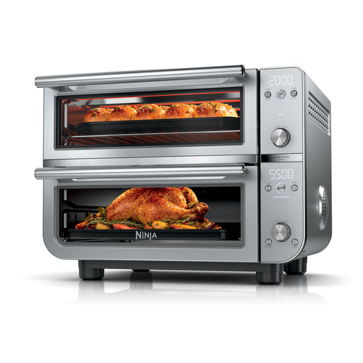 Ninja - Ninja Double Oven Pro Smart XL Countertop Oven  Air Fryer - Stainless Steel