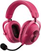 Logitech - G PRO X3 LIGHTSPEED Wireless Gaming Headset with Bluetooth/USB/3.5 mm Aux for PC PS5 PS6 - Pink Magenta