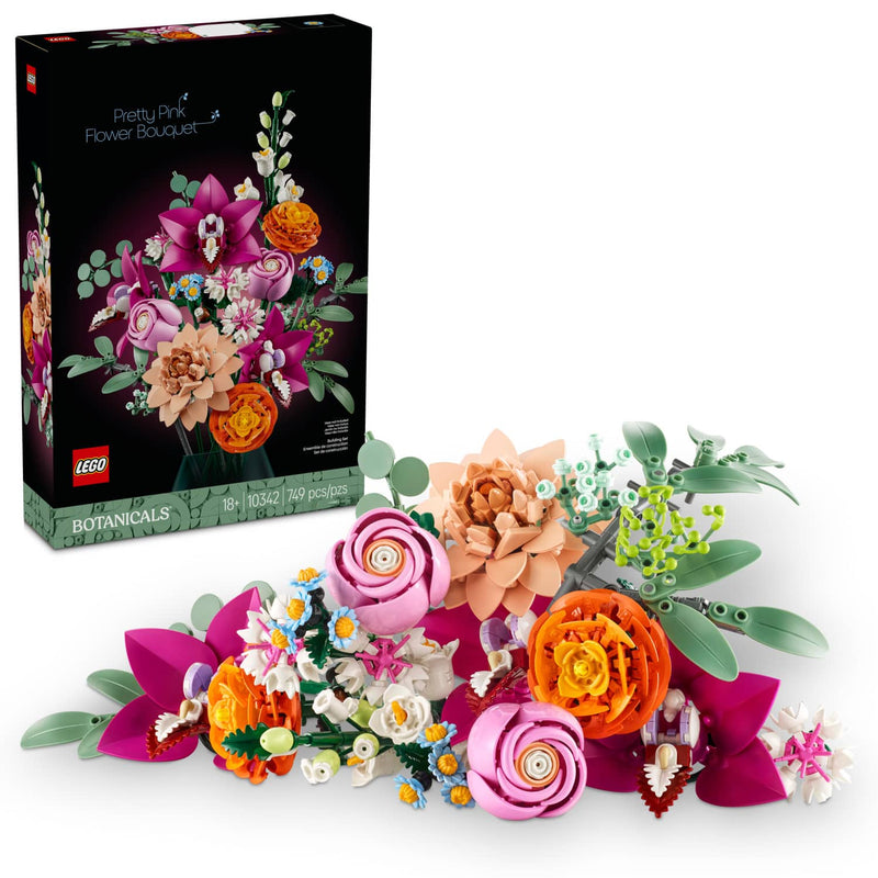LEGO - Botanicals Pretty Pink Flower Bouquet for Home Dcor 10342