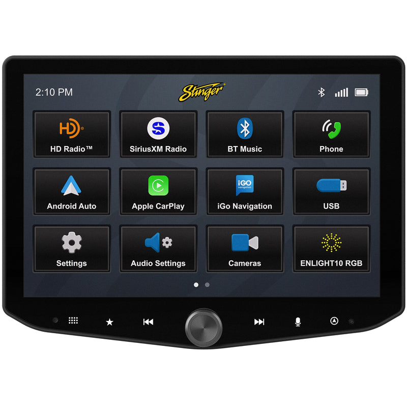 Stinger - 10.1 Android Auto/Apple CarPlay Bluetooth Digital Media Receiver - Black