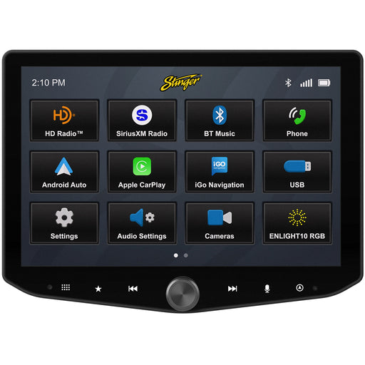 Stinger - 10.1 Android Auto/Apple CarPlay Bluetooth Digital Media Receiver - Black