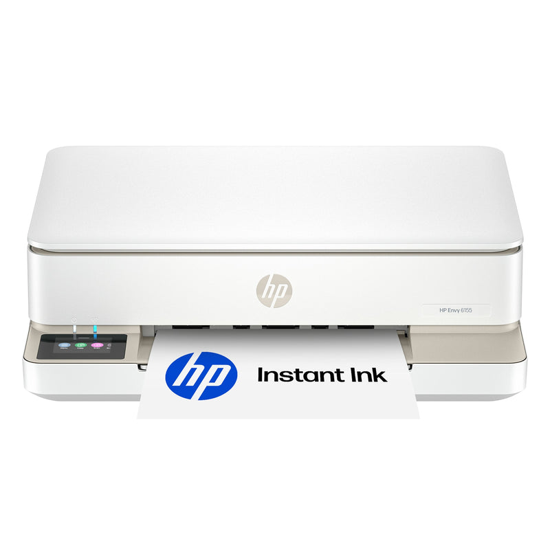 HP - Envy 6155 Wireless AI-Enabled All-in-One Inkjet Printer with 3 Months of Instant Ink - White