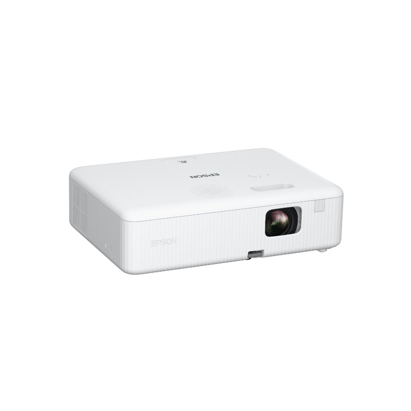 Epson - EpiqVision Flex CO-W01 Portable Projector 3000 Lumens Color  Brightness 3LCD Built-in Speaker Home  Work - White