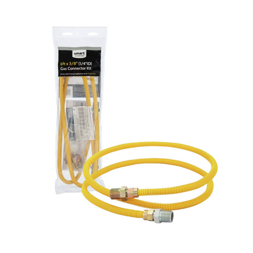 Smart Choice - 6' x 3/8" OD Coated Gas Connector Kit - Custom Delivery Only
