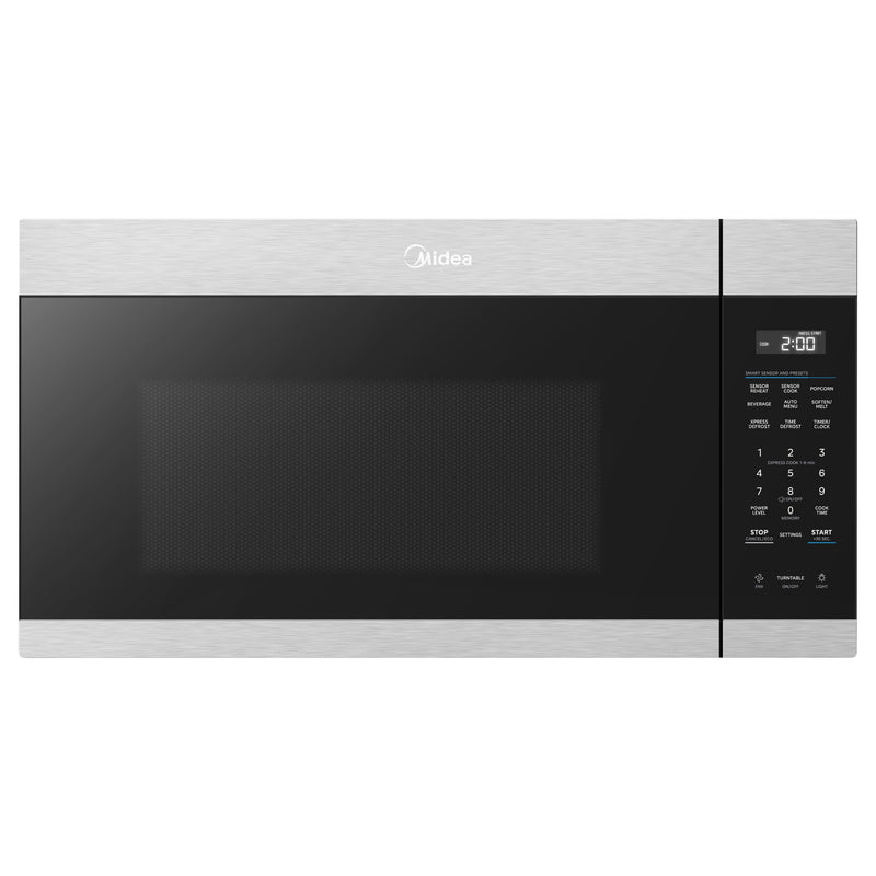 Midea - 1.9 cu. ft. Over-the-Range Microwave with QuietClose Door EasyInstall Zero Clearance Door - Stainless Steel