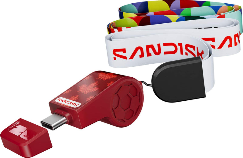 SanDisk - 128GB USB-C FLASH DRIVE FIFA WORLD CUP 2026 EDITION CANADA - Red