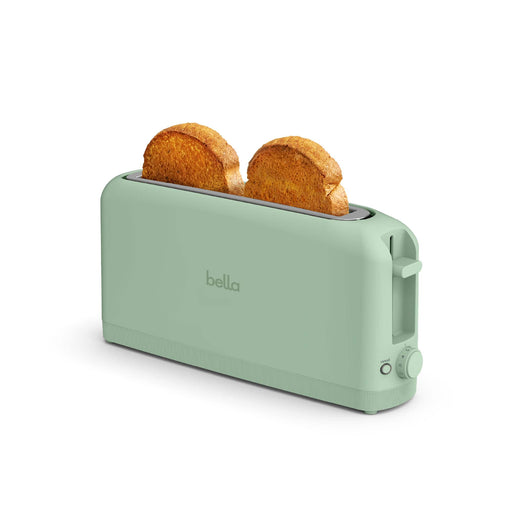 Bella - Fits-anywhere Kitchenware 2-Slice Slim Toaster with Long Wide Slot - Seaglass
