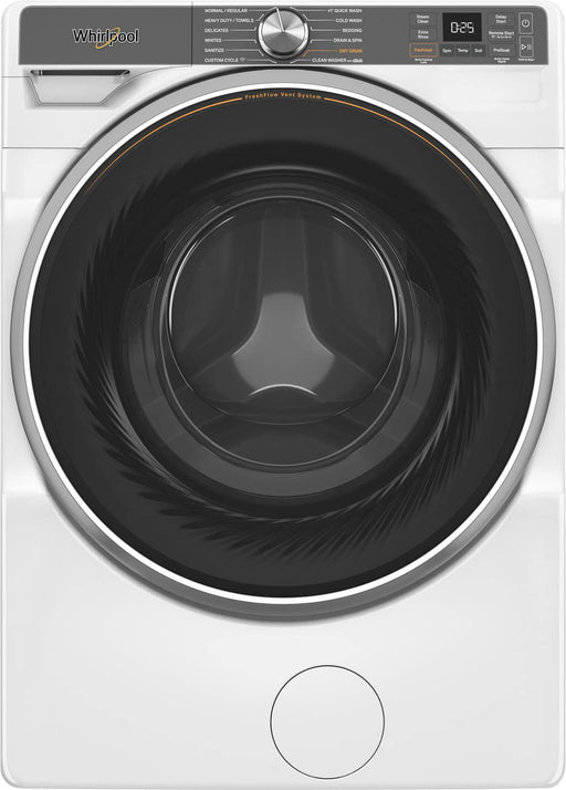 Whirlpool - 5.0 Cu. Ft. High Efficiency Stackable Smart Front Load Washer with Steam and FreshFlow Vent System - White