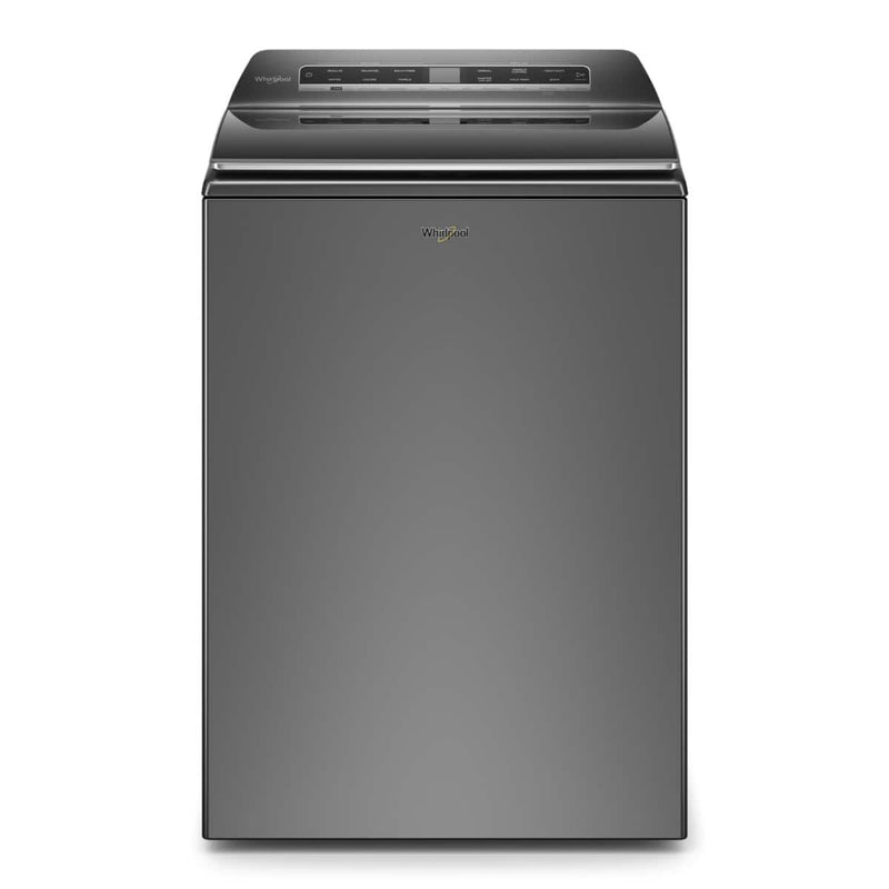Whirlpool - 5.2/5.3 Cu. Ft. High Efficiency Smart Top Load Washer with 2 in 1 Removable Agitator - Chrome Shadow