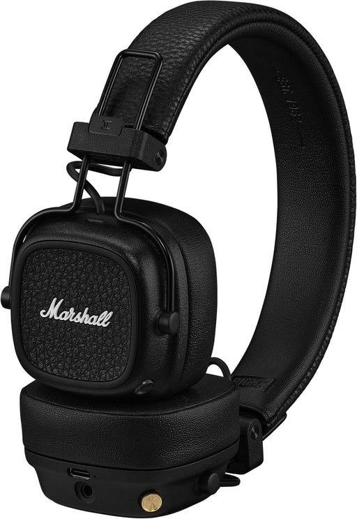 Marshall - Major V Wireless On-Ear Bluetooth Headphones with Lightweight Foldable Design and Microphone for Calls - Black