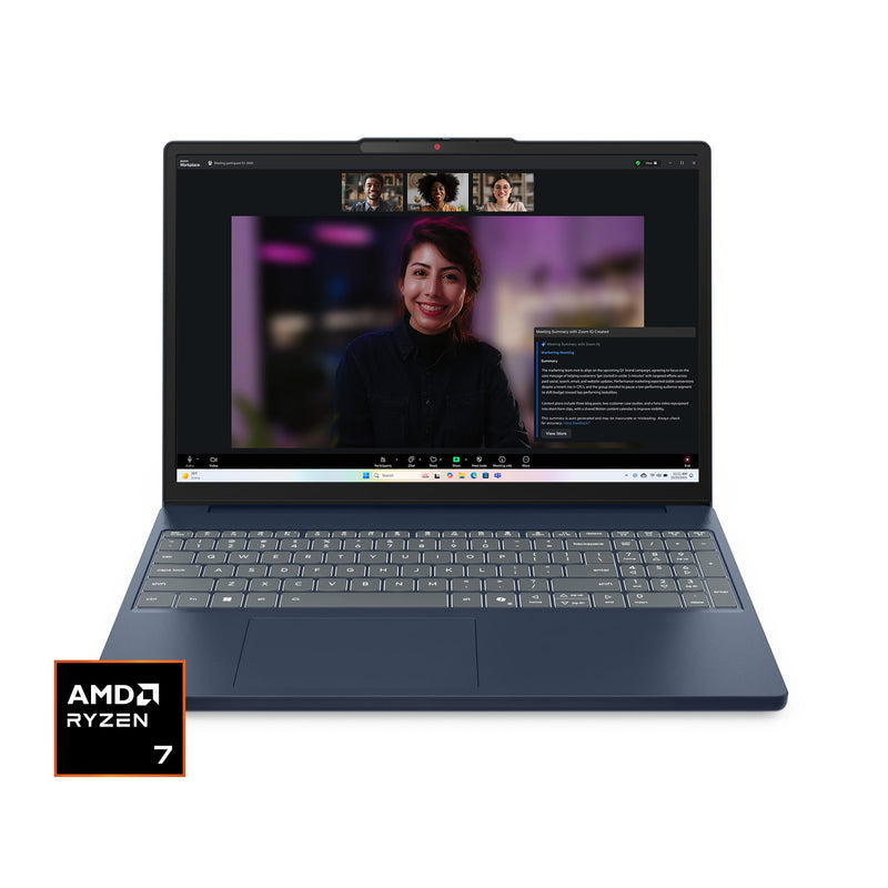 Lenovo - IdeaPad Slim 3 15.3" 2k Touchscreen Laptop - AMD Ryzen 7 155 2026 - 16GB Memory - 256GB SSD - Cosmic Blue