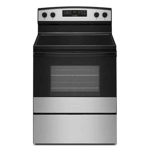 Amana - 4.8 Cu. Ft. Freestanding Electric Range with Extra-Large Oven Window - Stainless Steel