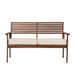 Walker Edison - Modern Acacia Wood Outdoor Loveseat - Dark Brown