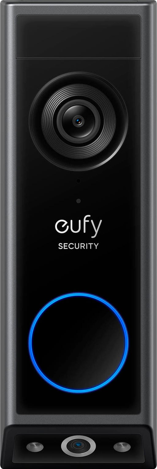 eufy - Smart Wi-Fi E340 2K Wired and Battery Operated Video Doorbell with Dual Cameras - Black