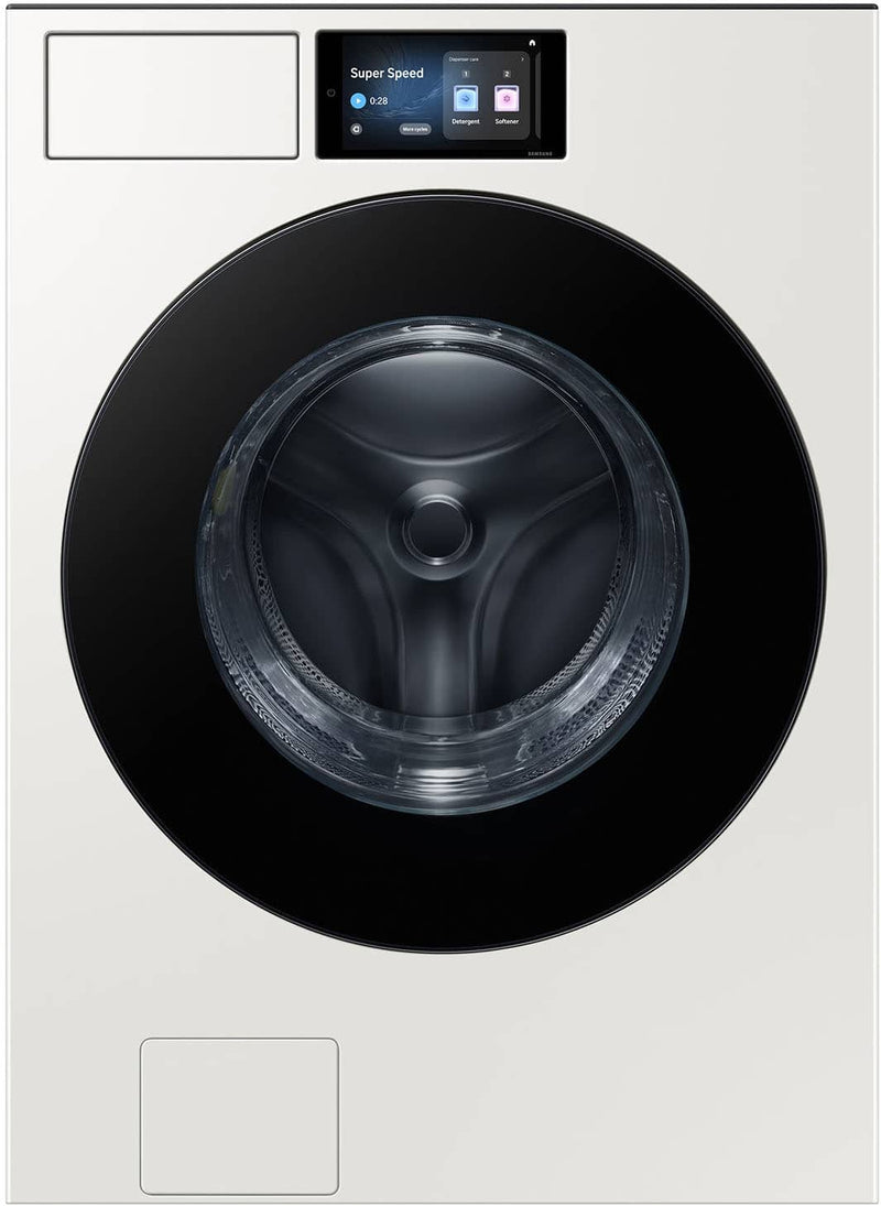 Samsung - 5.3 cu. ft. Bespoke AI Ultra Capacity Front Load Washer with AI Home - Ivory