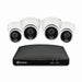 Swann - 4 Channel 4 Dome Camera  Indoor/Outdoor Wired 1080p Full HD DVR Security System with 64GB Micro SD Card - White