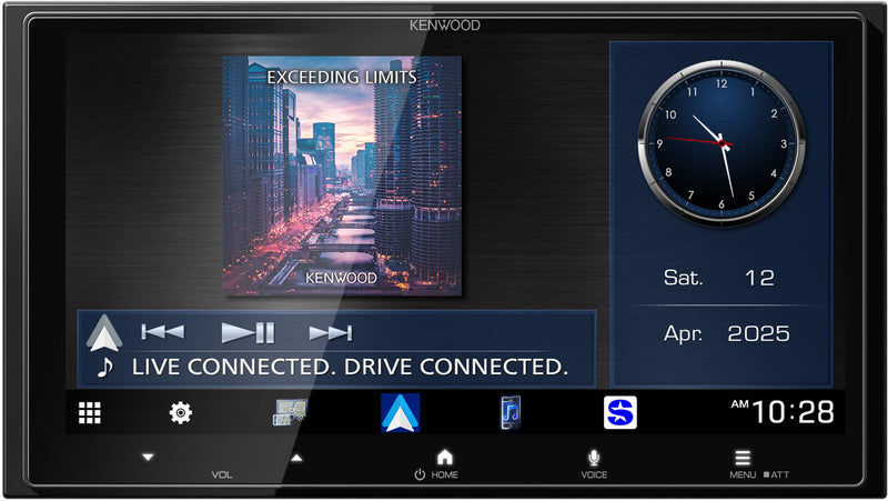 Kenwood - DMX8710S 7" Wireless Carplay/ Android Auto Bluetooth HD Radio Sirius/XM HDMI 2 Camera inputs Maestro - Black
