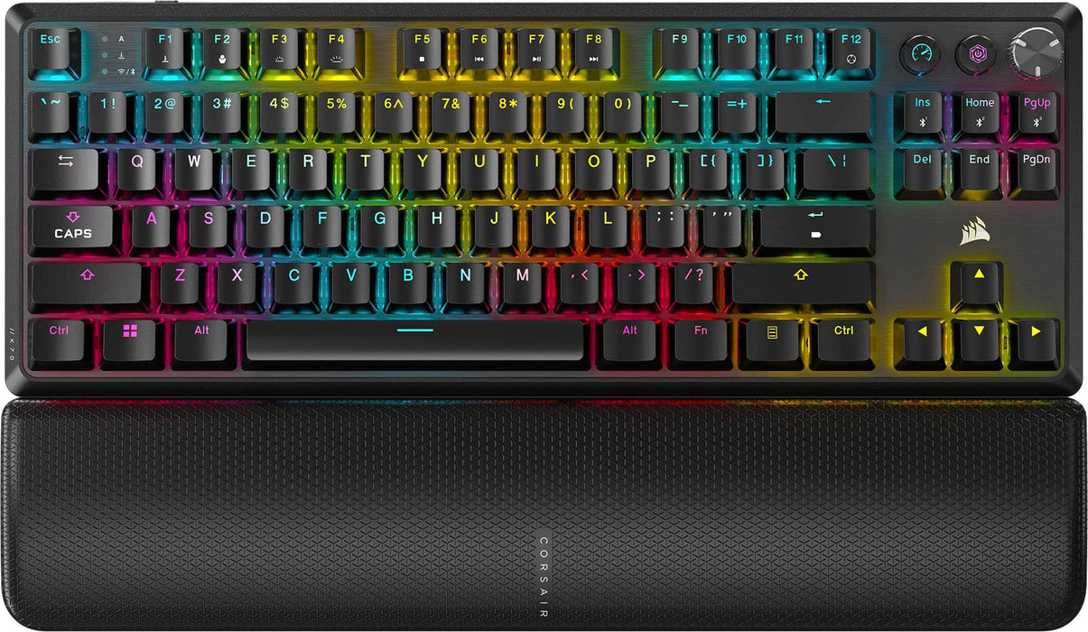 CORSAIR - K70 CORE TKL Compact Wireless RGB Pre-Lubed Linear Mechanical Switches Gaming Keyboard with Sound Dampening - Black