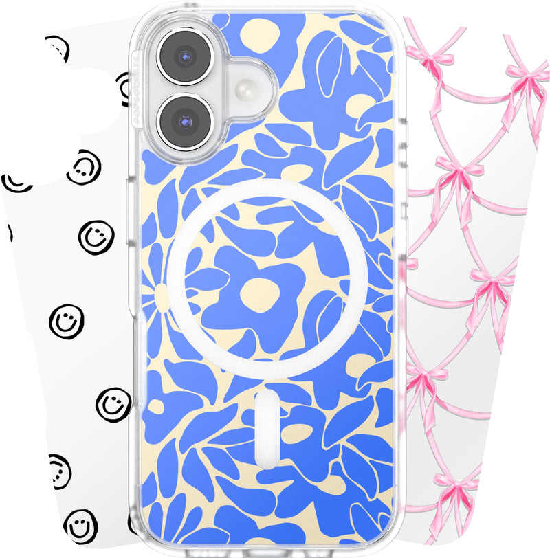 Looks iPhone 16 Swappable Graphic Case Inserts (3 per pack) - compatible w/ PopSockets PopCase only - Multi Bundle