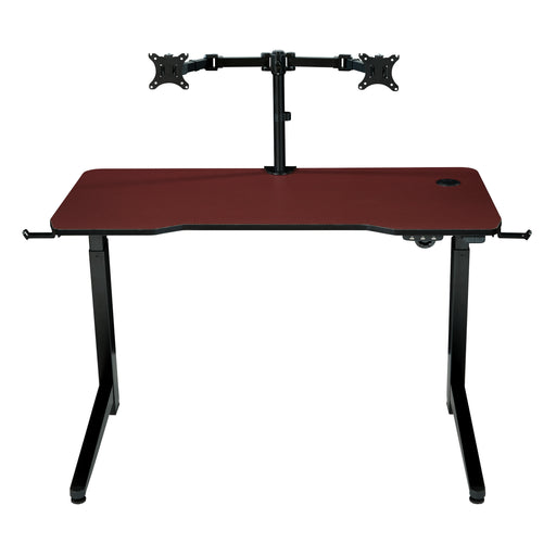 OSP Home Furnishings - Arena 1337 Battlestation Gaming Desk - Red Carbon Fiber/Black