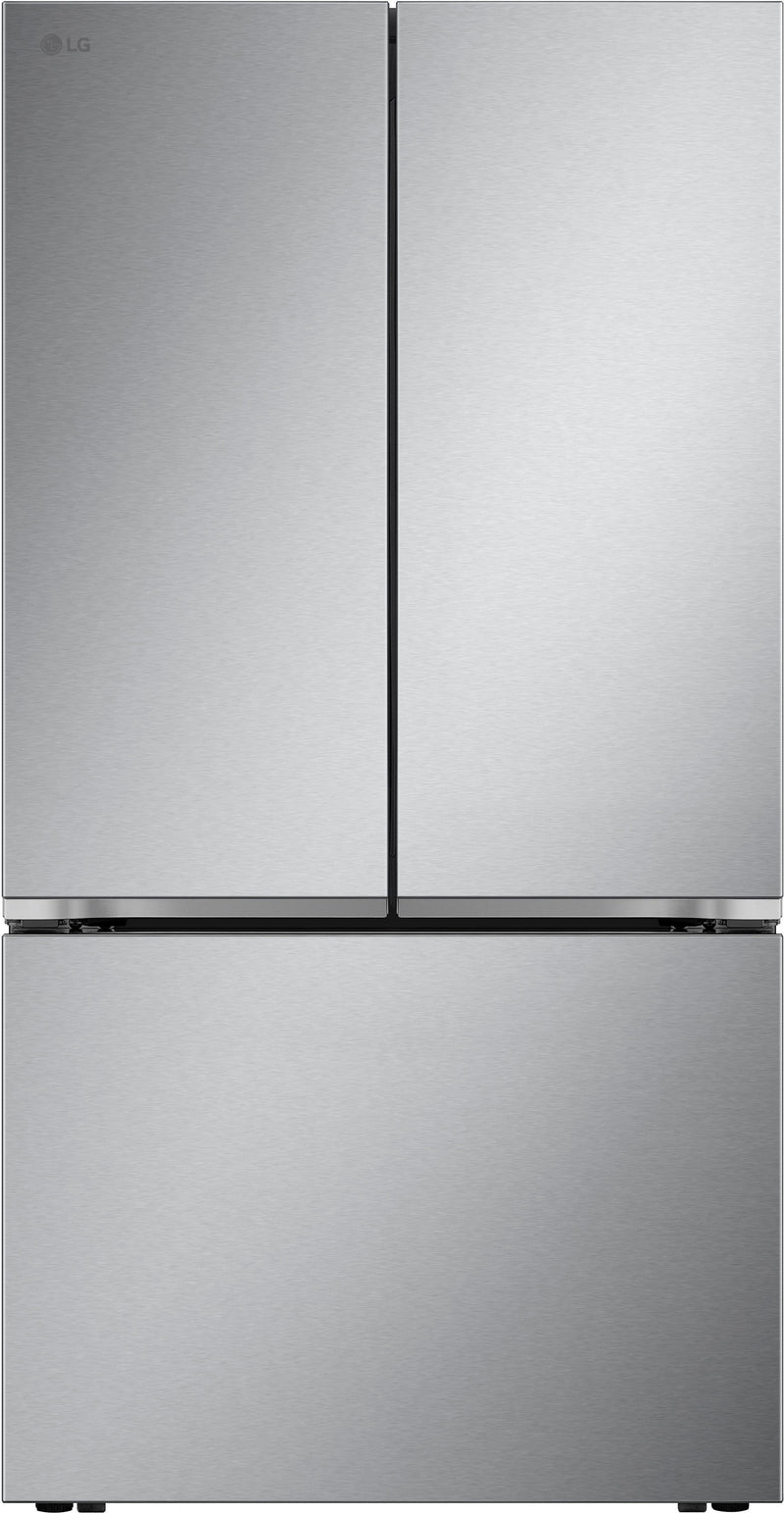 LG - Counter-Depth MAX 25.1 Cu. Ft. French Door Smart Refrigerator with Zero Clearance Hinge System - Stainless Steel