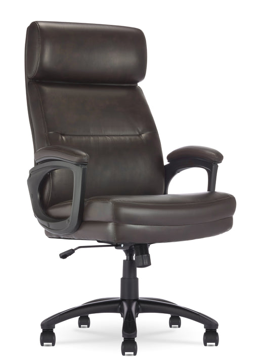 Serta - Comfort Big and Tall Modern Bonded Leather Executive Office Chair - Dark Brown