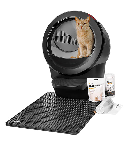 Whisker - Litter-Robot 4 Smart App-Controlled Self-Cleaning Litter Box Core Accessories Bundle - Black