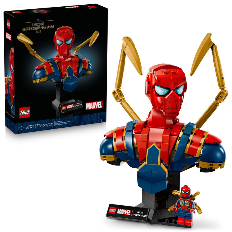 LEGO - Marvel Iron Spider-Man Bust Building Kit for Adults 76326