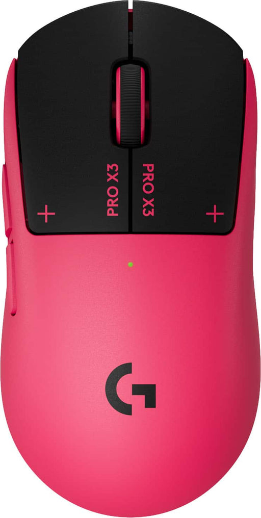 Logitech - G PRO X3 SUPERSTRIKE Wireless Gaming Mouse Ultra-Lightweight with Programmable Buttons for PC Mac - Wireless - Pink Magenta