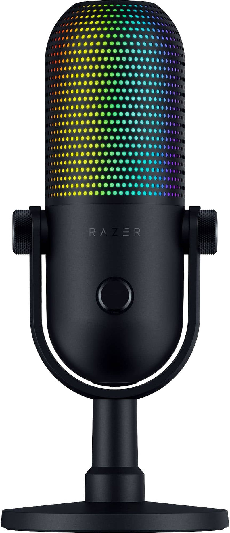 Razer - Seiren V3 Chroma Wired Supercardioid Condenser USB Microphone with 32-Bit DSP - Black