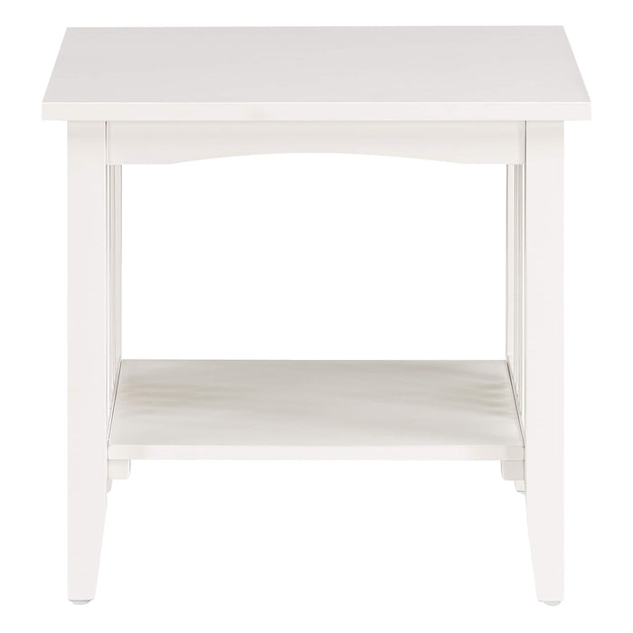 OSP Home Furnishings - Sierra Mission End Table - White Finish