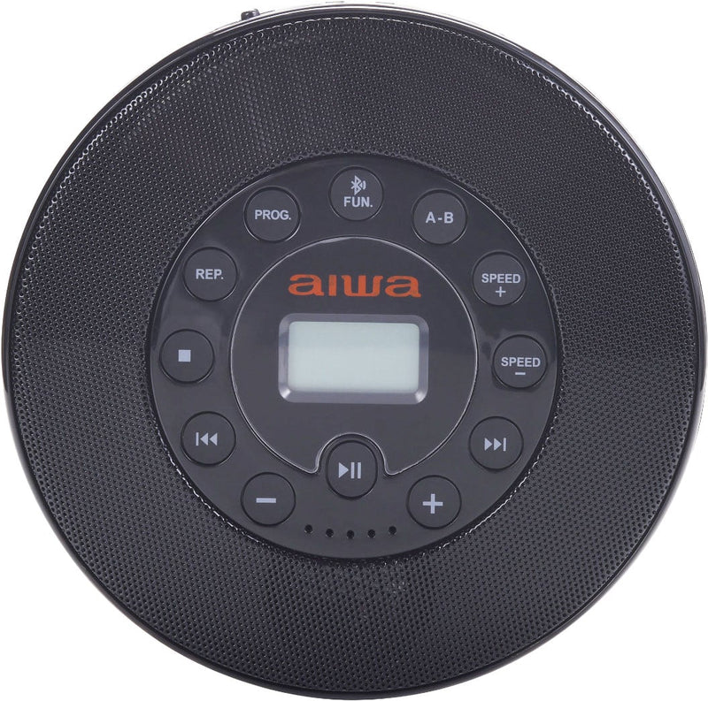 Aiwa - Flashback Wireless Kit Retro CD Player  Wireless Headphones - Black