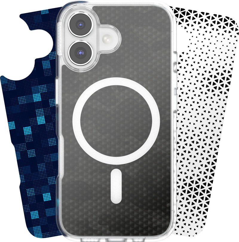 Looks iPhone 16 Swappable Graphic Case Inserts (3 per pack) - compatible w/ PopSockets PopCase only - Geo Bundle