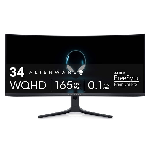 Alienware - AW3423DWF 34" QD-OLED Curved 165Hz .1-ms Ultrawide FreeSync Gaming Monitor with HDR (HDMIUSB) - Dark Side of the Moon