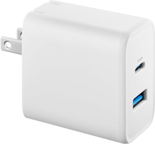 Insignia - 32W 2-Port Wall Charger with 1 USB-C  1 USB Port for Smartphones Tablets and More - White