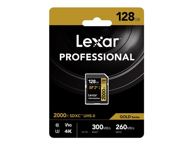Lexar Professional - flash memory card - 128 GB - SDXC UHS-II