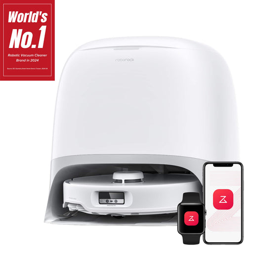 Roborock - Qrevo Curv Robot Vacuum  Mop w/Self-Washing  Emptying DockBuilt in Voice AssistZero-Tangling BrushScheduled Clean - White