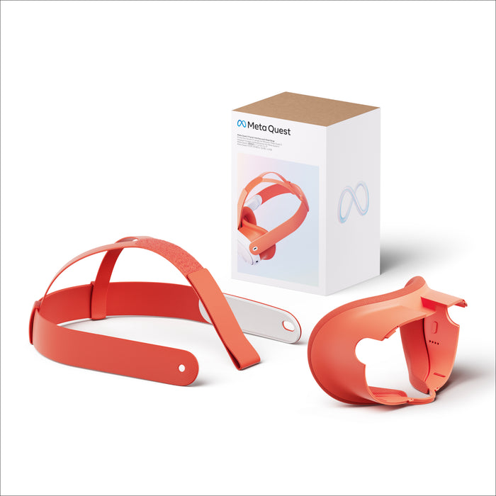 Meta - Quest 3 Facial Interface  Head Strap - Blood Orange